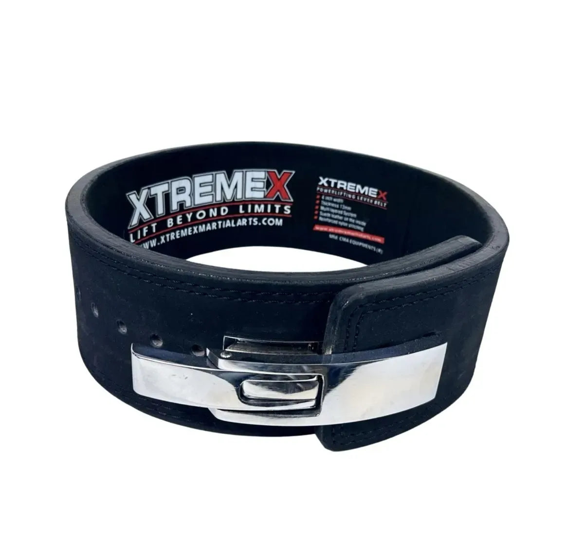 Image of XTREMEX POWERLIFTING 13MM LEVER BELT - BLACK